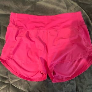 Pink lululemon shorts